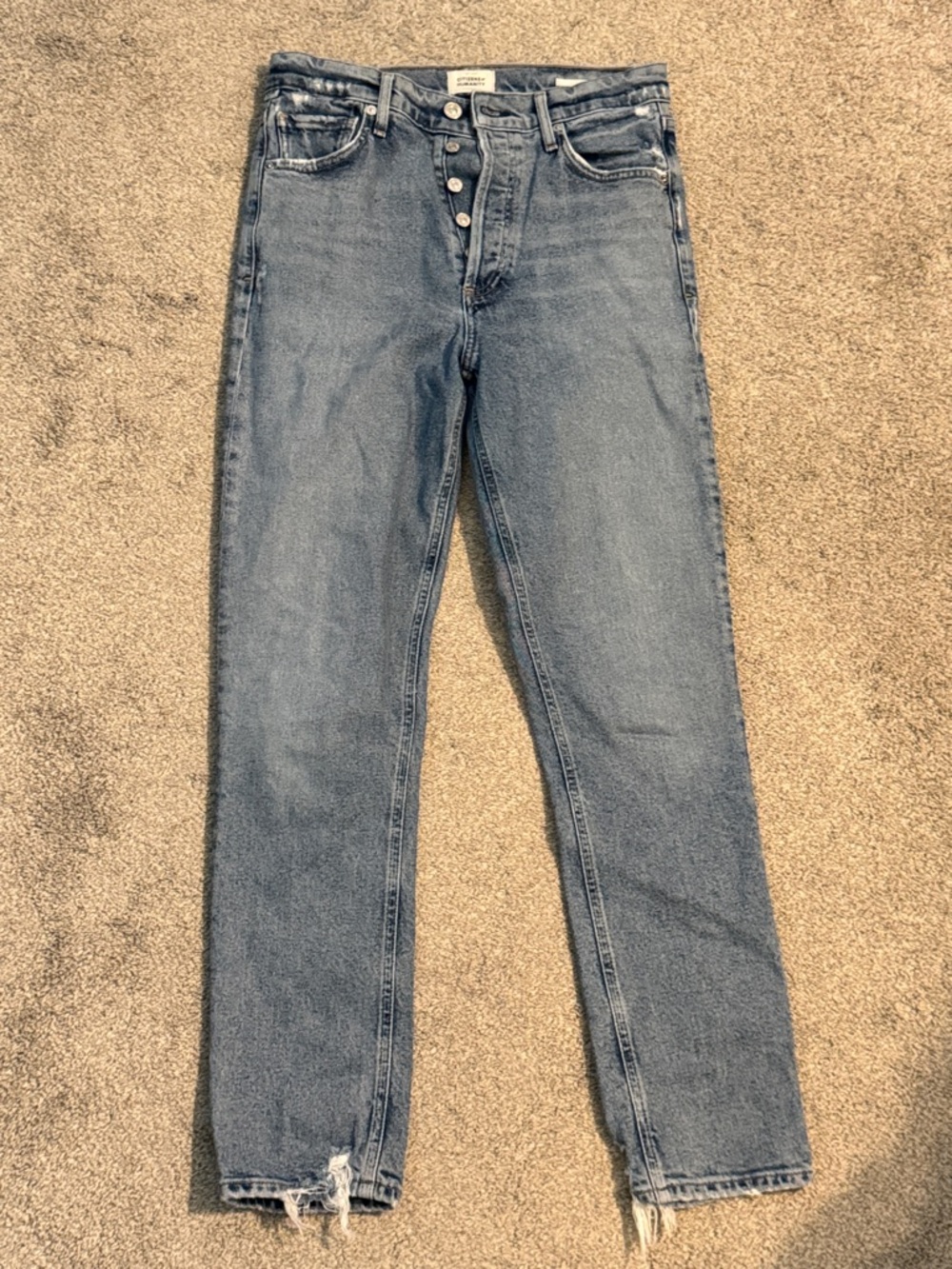 Citizens Of Humanity Slim Straight Blue Denim Jeans